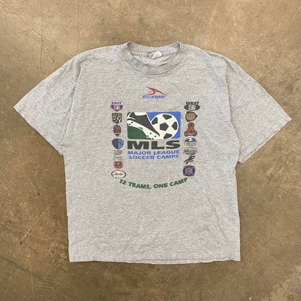 Vintage MLS Major League Soccer Camps 90s Score Promo T-Shirt Size Large